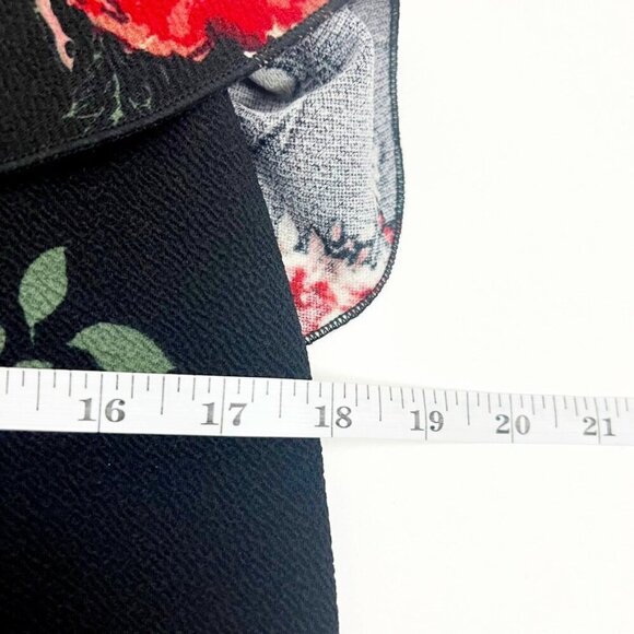 NWT Stop Staring Vital Bodycon Retro Midi Dress. Black/Red Poppy Print. Size XL - Picture 11 of 16